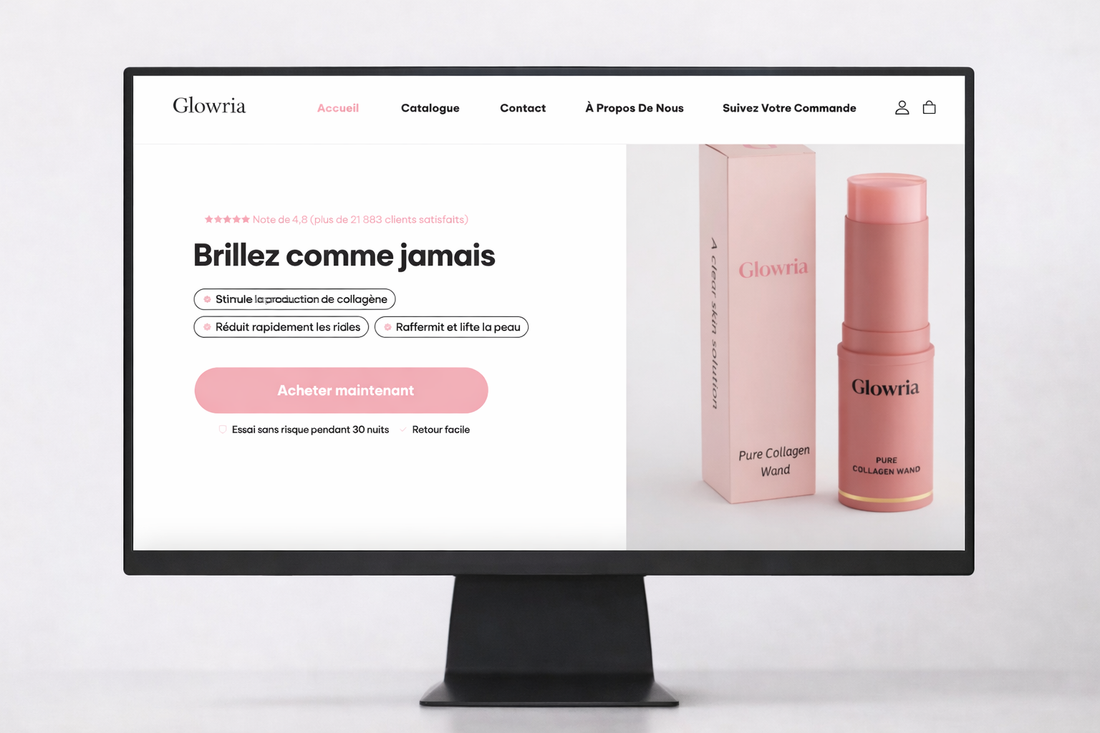 Une nouvelle étape pour Glowria : une expérience en ligne repensée